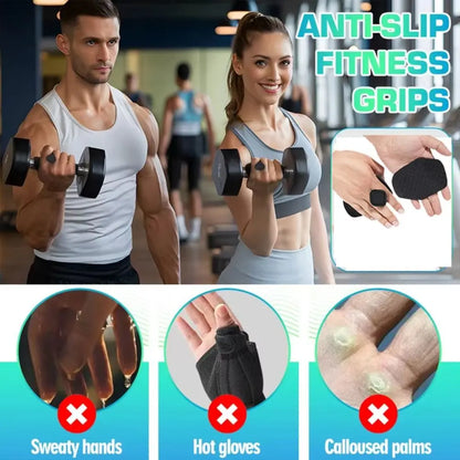 1 Pair Ergonomic Weight Lifting Grips Anti-slip Elastic Workout Gym Gloves Soft Silicone Silicone Palm Grips Build Muscle