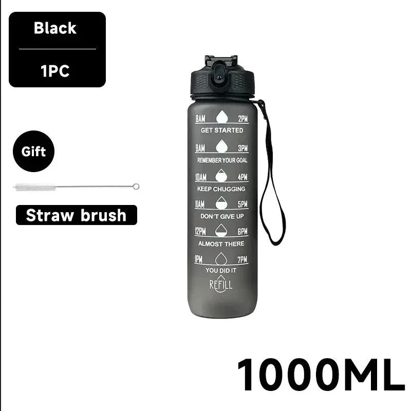 1 Liter Water Bottle Motivational Sport Water Bottle Leakproof Drinking Bottles Outdoor Travel Gym Fitness Jugs For Kitchen