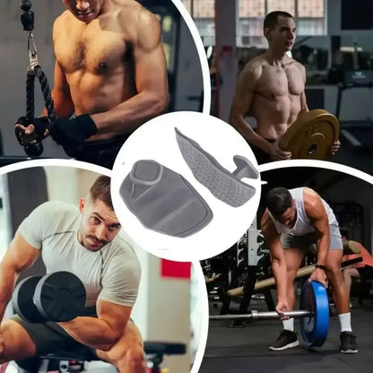 1 Pair Ergonomic Weight Lifting Grips Anti-slip Elastic Workout Gym Gloves Soft Silicone Silicone Palm Grips Build Muscle